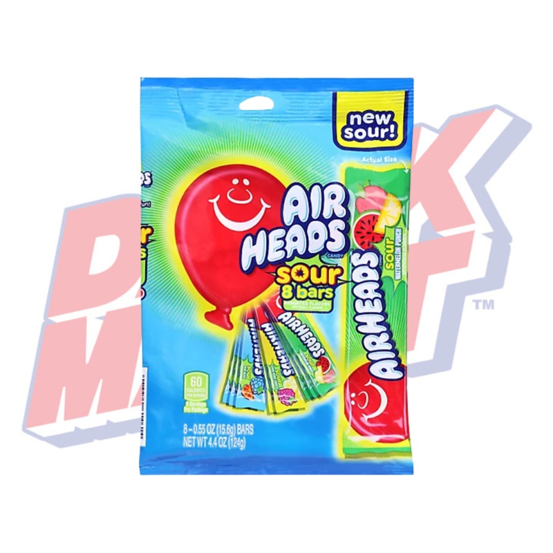 Airheads Sour 8 Bars Assorted Flavours – 4.4oz