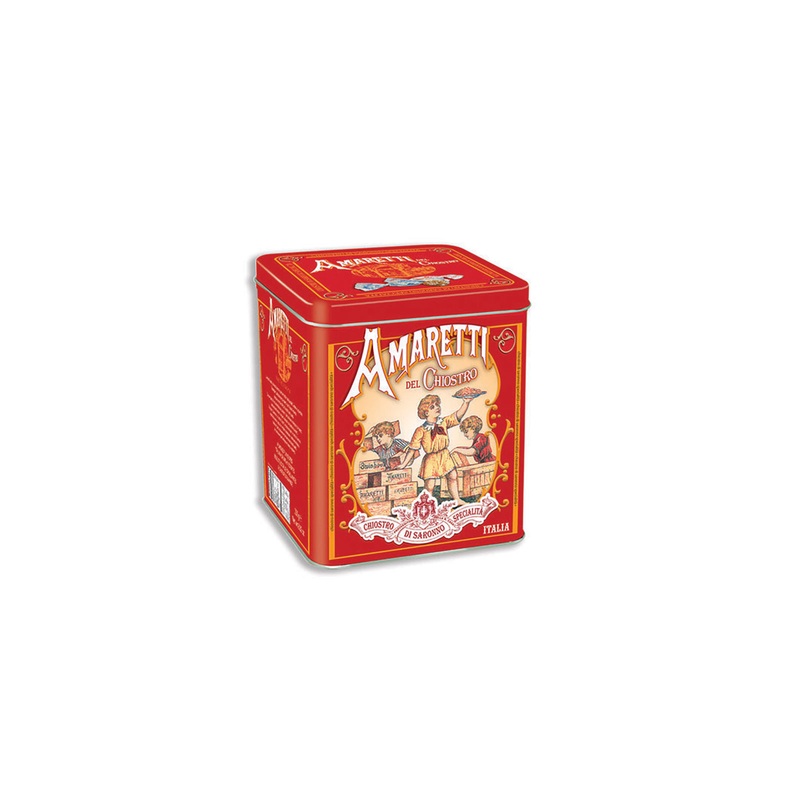AMARETTI DEL CHIOSTRO CRUNCHY AMARETTI (CUBE TIN) 1.76 oz.