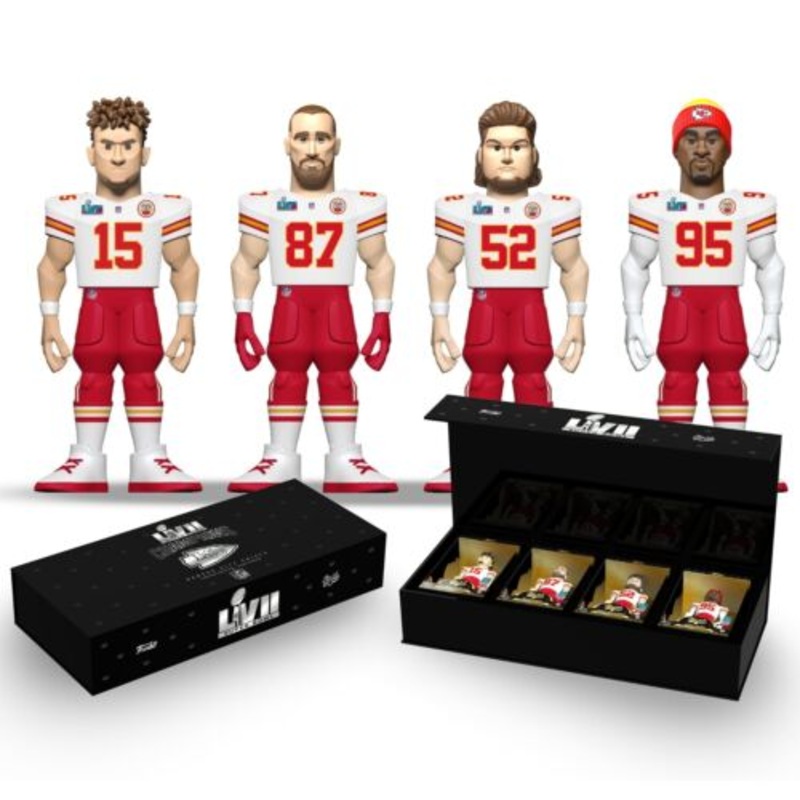 Funko Gold 12″ KANSAS CITY CHIEFS SUPER BOWL 4-PACK Limited to 2023 Pieces