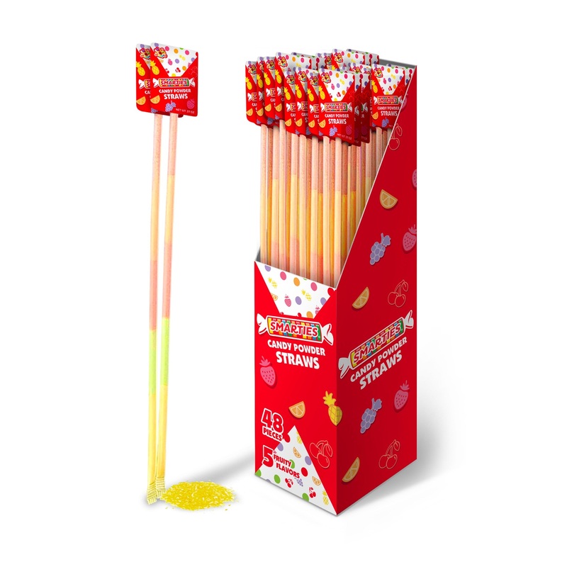 Alberts Smarties Candy Straw 0.37oz X 48 Units