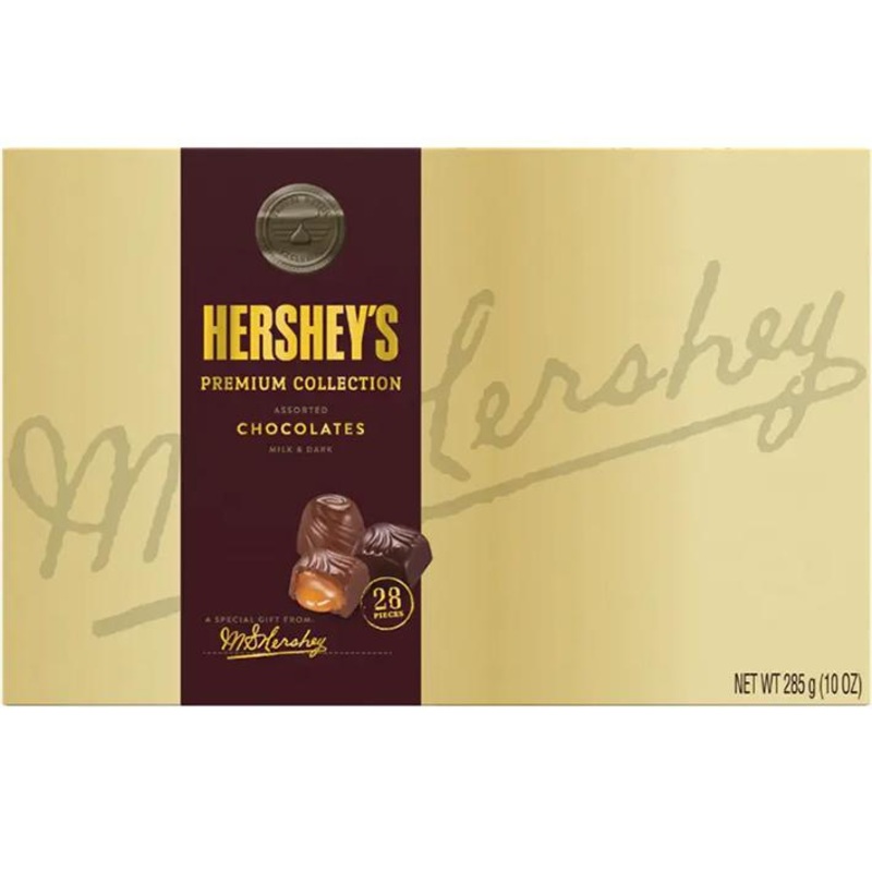 Hersheys Pot of Gold Premium Collection Assorted Chocolates Milk & Dark  28 Piece Box