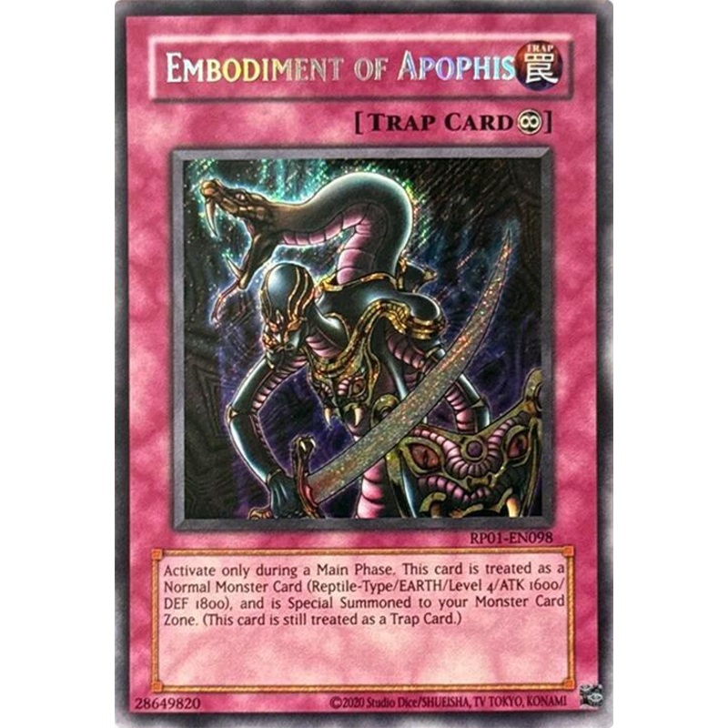 Embodiment of Apophis (Unlimited) (Secret Rare) – Retro Pack (2020 Date Reprint) – RP01-EN098