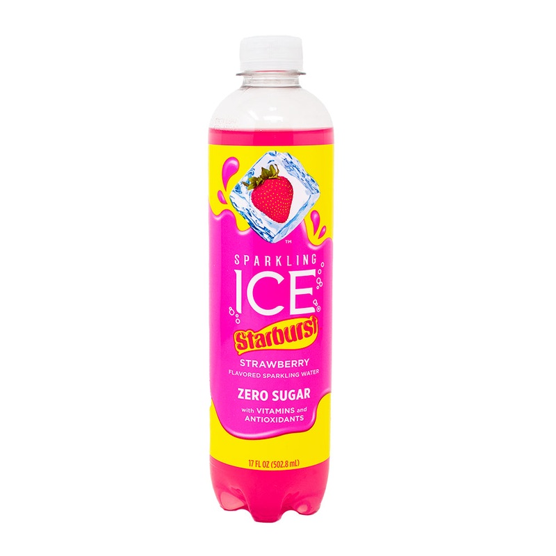 Sparkling Ice Starburst Strawberry Zero Sugar – 502.8mL