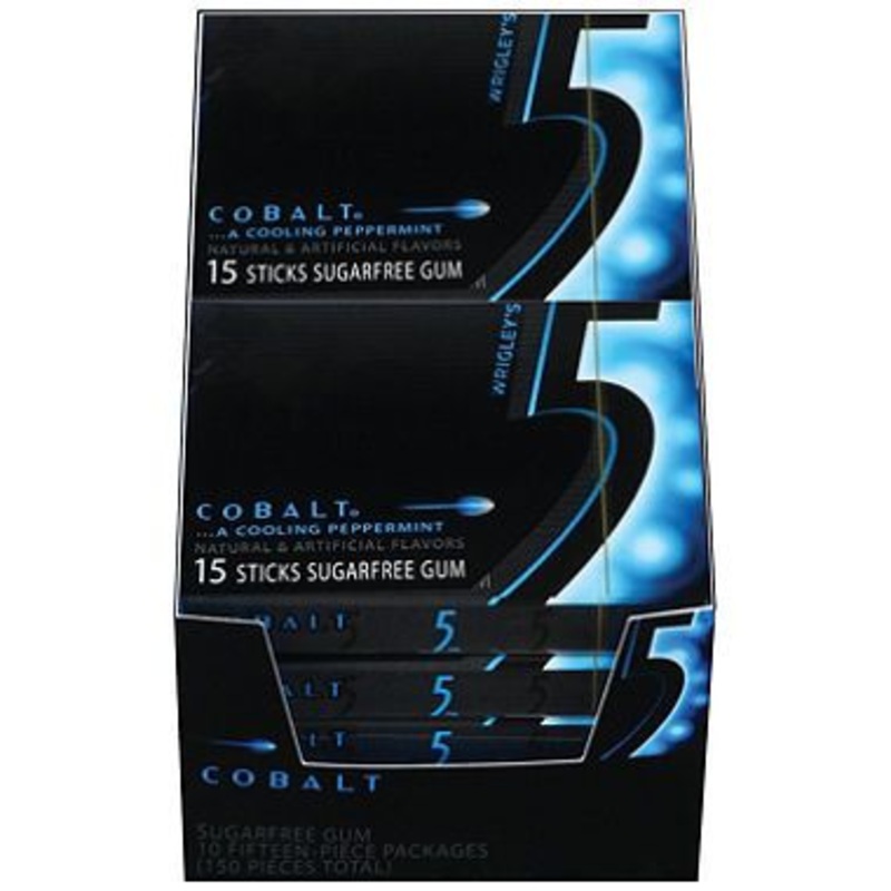 Wriglely’s 5 Sugar Free Gum Cobalt Cooling Peppermint ~ 10ct