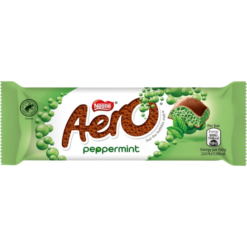 Aero Bubbly Peppermint Chocolate Bar – 1.3oz (36g)
