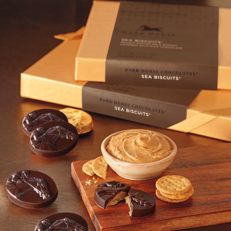 Dark Chocolate Peanut Butter Sea Biscuits Gift Boxes Dark Chocolate Sea Biscuits – 12 pc