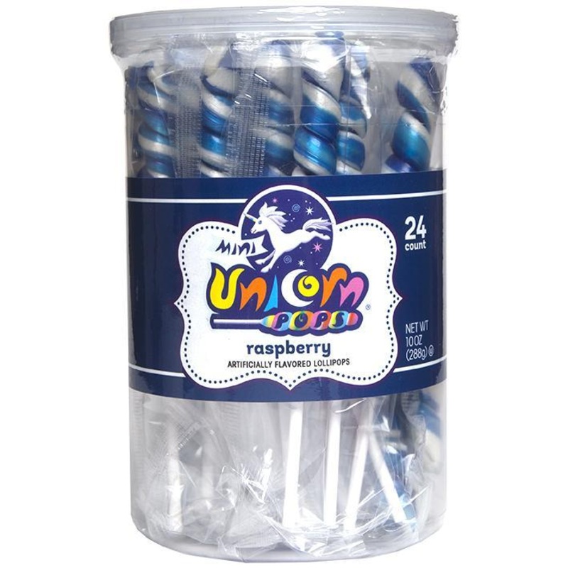 Mini Unicorn Pops  Dark Blue  24 Count Tub