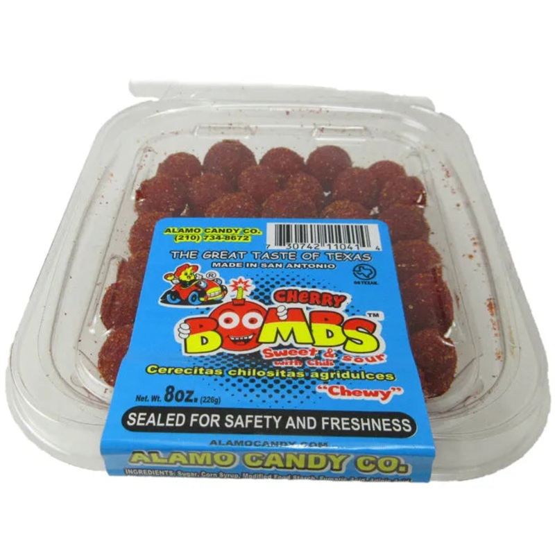 Alamo Candy Company Cherry Bombs Tubs: 24-Piece Case