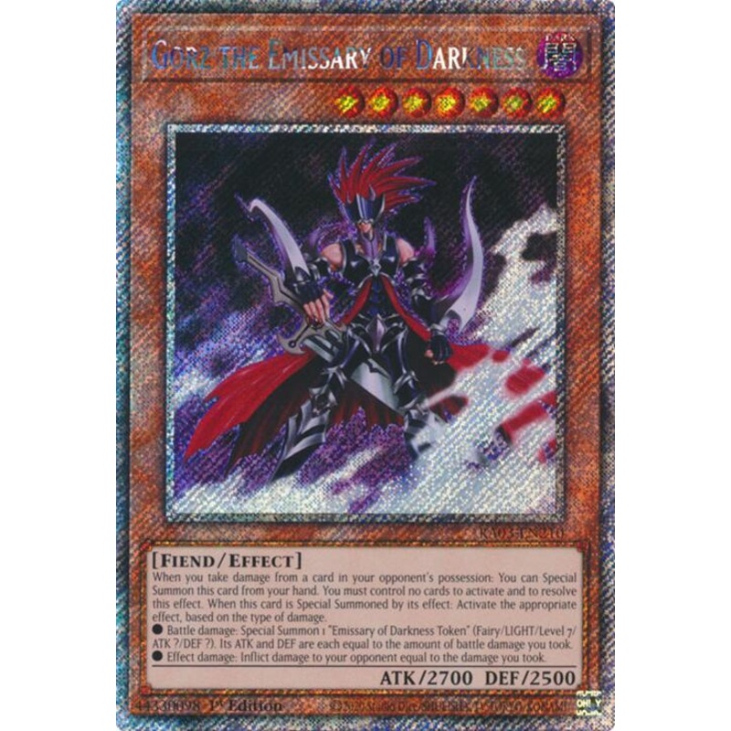Gorz the Emissary of Darkness (1st Edition) (Platinum Secret Rare) – RA03-EN210