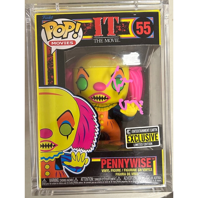 AUTOGRAPHED by Tim Curry Funko Pop! Movies: IT – Pennywise (Entertainment Earth Exclusive) (Beckett Cert) #55