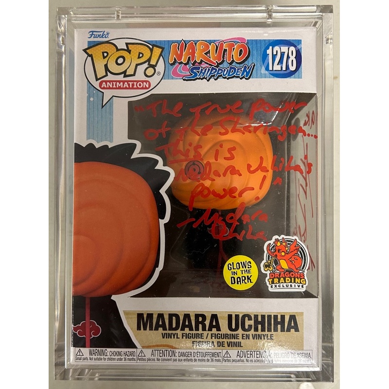 AUTOGRAPHED by Neil Kaplan – Funko Pop! Animation: Naruto Shippuden – Madara Uchiha (Glows in the Dark) (Dragon Trading Exclusive) (JSA Cert) #1278