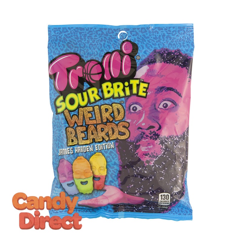 Trolli Weird Beards Sour Brite 4.25oz Peg Bag – 12ct