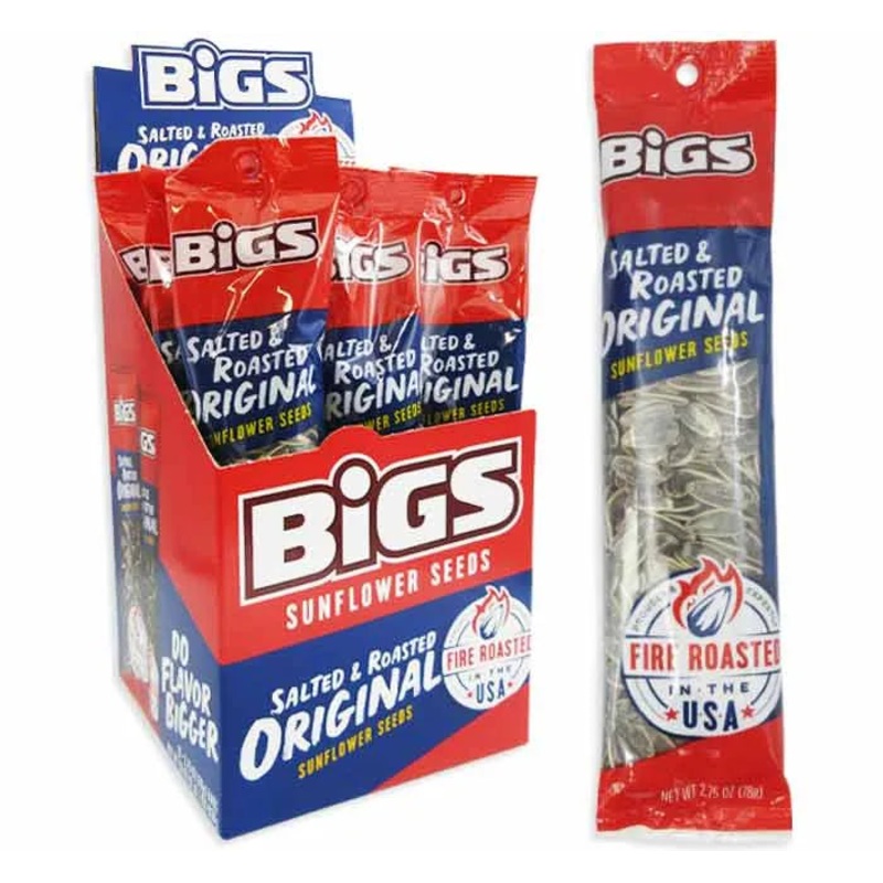 Bigs Roasted & Salted Sunflower Seeds: 12-Piece Box