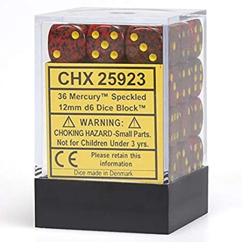 Speckled Mercury 12mm D6 Dice Block (36 Dice)