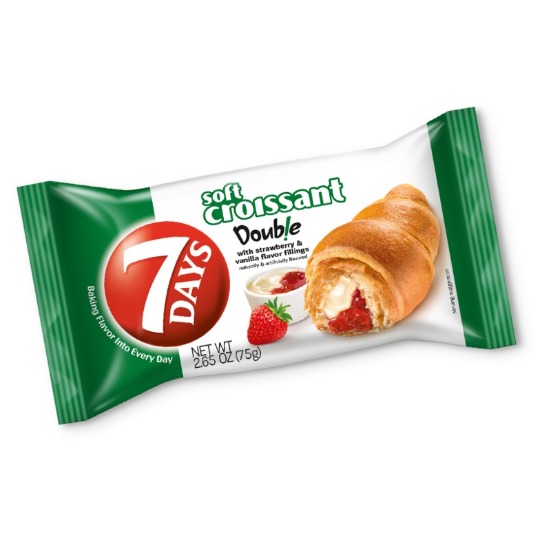 7 Days Soft Croissant with Strawberry and Vanilla, 75g
