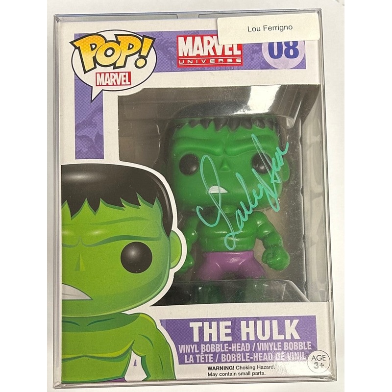 AUTOGRAPHED by Lou Ferrigno Funko Pop Marvel: Marvel Universe – The Hulk (Dave & Adams Cert) #08