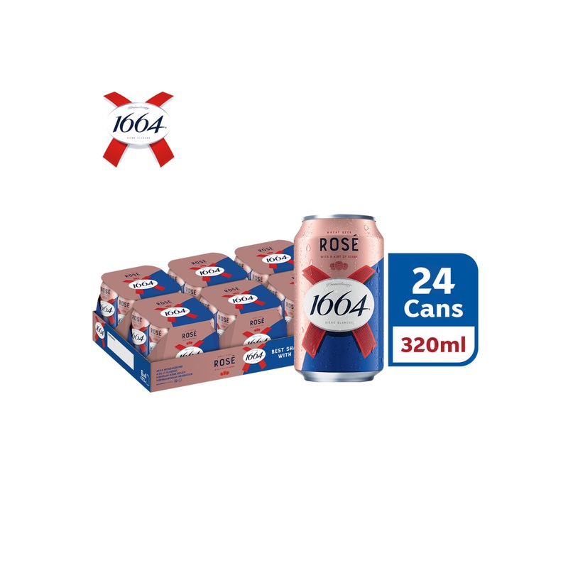 KRONENBOURG 1664 ROSE CAN 24X320ML