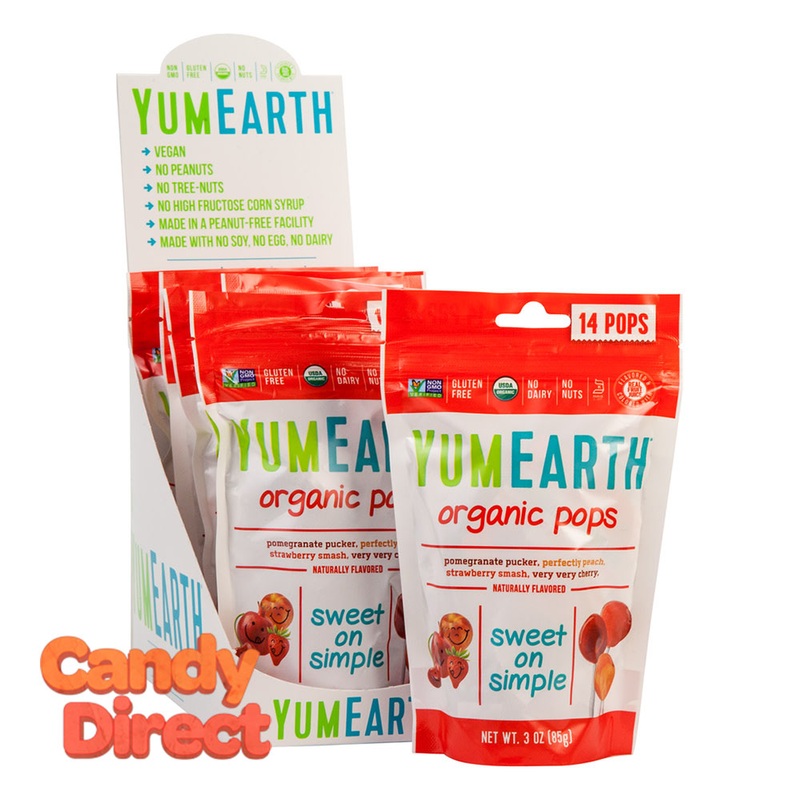 Yumearth Lollipops Organic 3oz Pouch – 6ct